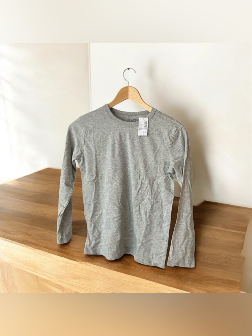 NEW Children's Place Unisex Gray Long Sleeve Kids Shirt Size Medium 7-8 Casual